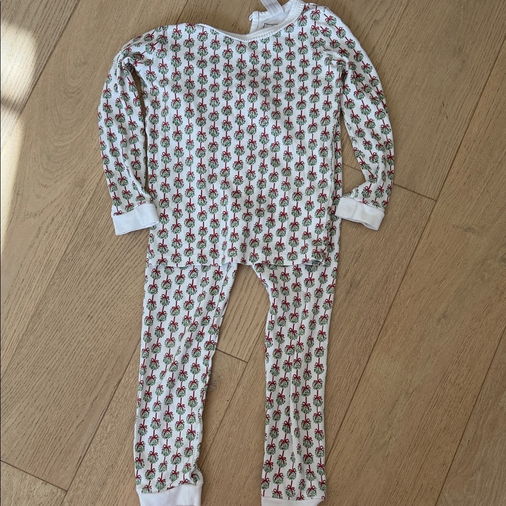 Kids White and Red Patterned Pajamas